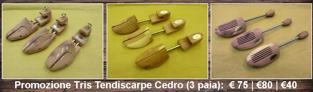 Alvisi Milano: promozione Tris  Forme Tendiscarpe  (forme per scarpe in legno di cedro)