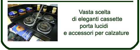 Cassette porta lucidi e accessori per calzature